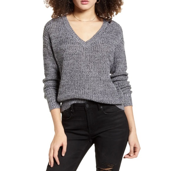 NWT BP | Marled V-Neck Pullover - Picture 1 of 3